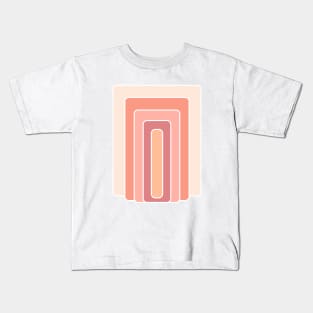 Peach Fuzz Art Deco arches Kids T-Shirt